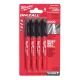 Milwaukee Inkzall 0,6mm hegyű jelölő filc fekete 4db/cs