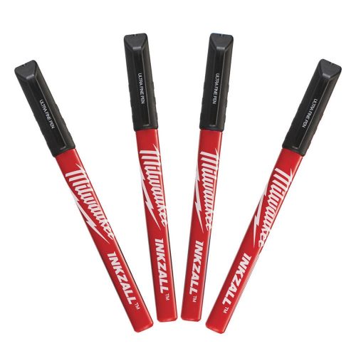 Milwaukee Inkzall 0,6mm hegyű filctoll fekete 4db/cs