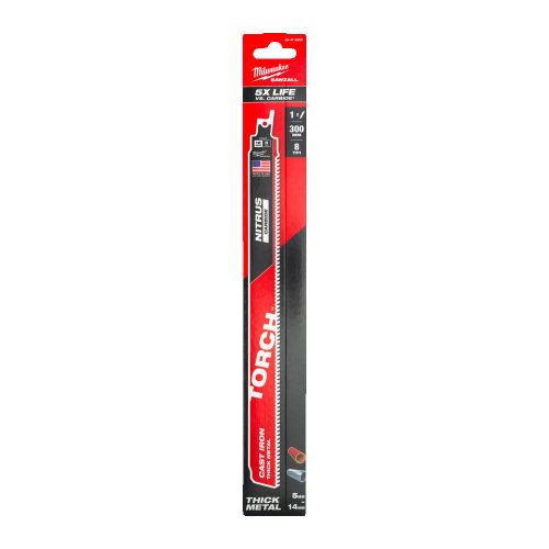 Milwaukee Fém: Heavy duty TORCH™ NITRUS CARBIDE™ orrfűrészlap 300 mm/ 8 TPI - 1 darab