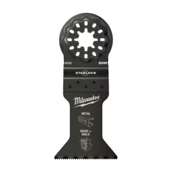   Milwaukee nagy kiszerelésű Multitool Starlock merülő fűrészlap (szeges fa) 65x42 mm 50 db