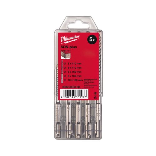 Milwaukee M2 SDS-Plus fúrószár készlet 5-10mm 2 élű 5 részes