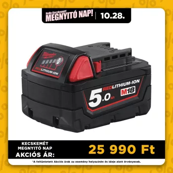 Milwaukee akkumulátor M18 B5 18V Li-ion 5,0Ah