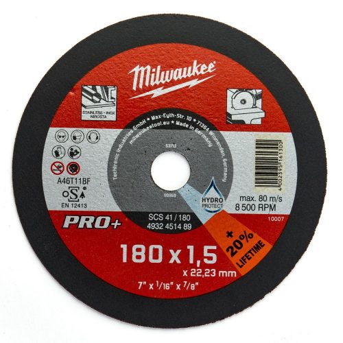 Milwaukee vágókorong fémhez SC41 180X1,5mm PRO+