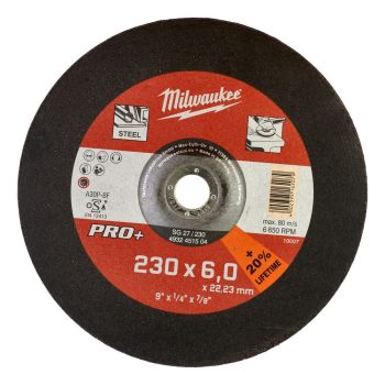   Milwaukee SG27 PRO+ csiszolókorong fémhez hajlított 230x6mm