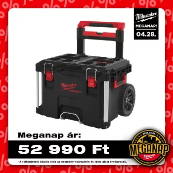 Milwaukee Packout tároló láda 1, kerekes 560x410x480mm
