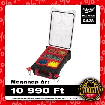 Milwaukee Packout rendszerező doboz közepes 250x380x120mm