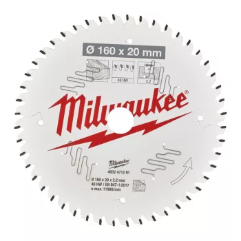 Milwaukee körfűrészlap fához 160x20x2,2 48fog
