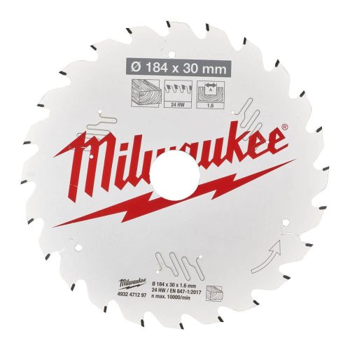 Milwaukee körfűrészlap fához 184x30x1,6 24fog