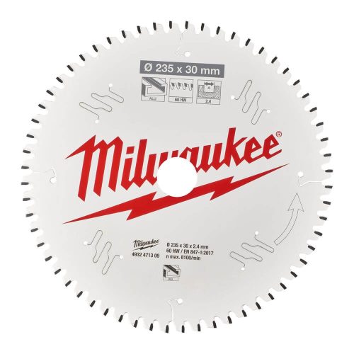 Milwaukee körfurészlap alumíniumhoz 235x30x2,4 60fog
