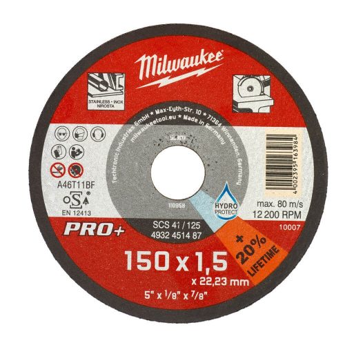 Milwaukee SC41 PRO+ vágókorong fémhez 150x1,5mm