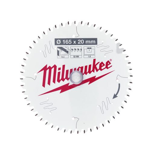 Milwaukee körfurészlap ALU 165x20x1,6x52ATB 1 db