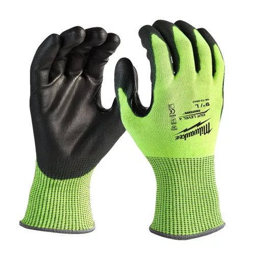 Milwaukee Hi-Vis vágásbiztos kesztyű 4/D, S/7