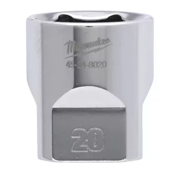   Milwaukee FOUR FLAT króm kézi dugókulcs, rövid 3/8˝ 20 mm