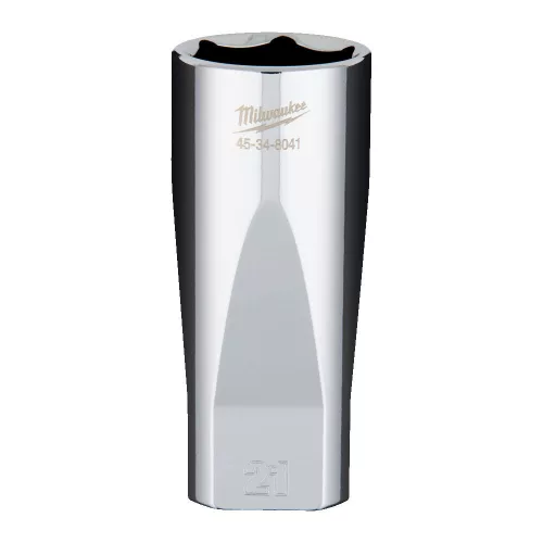 Milwaukee FOUR FLAT króm kézi dugókulcs, hosszú 3/8˝ 21 mm