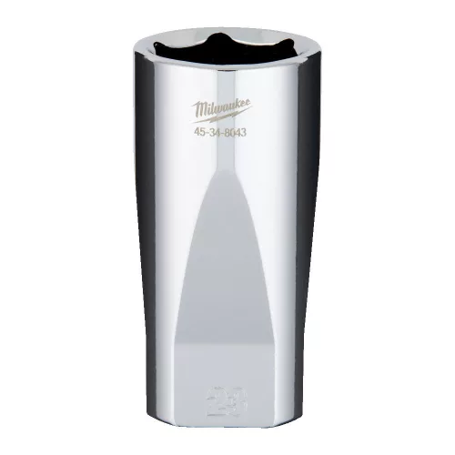 Milwaukee FOUR FLAT króm kézi dugókulcs, hosszú 3/8˝ 23 mm