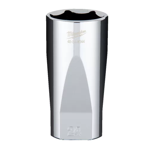 Milwaukee FOUR FLAT króm kézi dugókulcs, hosszú 3/8˝ 24 mm