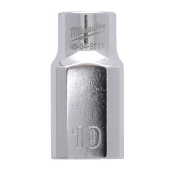   Milwaukee FOUR FLAT króm kézi dugókulcs, rövid 1/2˝ 10 mm