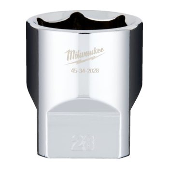   Milwaukee FOUR FLAT króm kézi dugókulcs, rövid 1/2˝ 28 mm