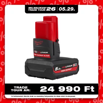 Milwaukee akkumulátor HIGH OUTPUT M12 HB5 12V 5,0Ah