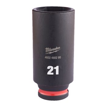   Milwaukee SHOCKWAVE hatszög gépi dugókulcs, hosszú 3/8˝ 21 mm