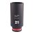 Milwaukee SHOCKWAVE hatszög gépi dugókulcs, hosszú 3/8˝ 21 mm