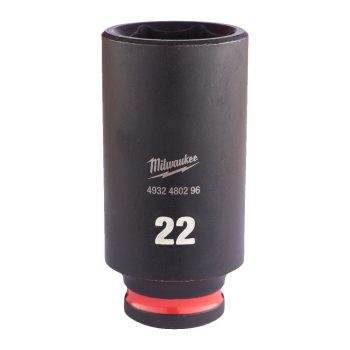   Milwaukee SHOCKWAVE hatszög gépi dugókulcs, hosszú 3/8˝ 22 mm