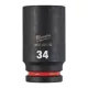 Milwaukee SHOCKWAVE hatszög gépi dugókulcs, hosszú 3/4˝ 34 mm