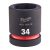 Milwaukee SHOCKWAVE hatszög gépi dugókulcs, rövid 1˝ 34 mm