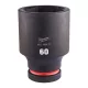 Milwaukee SHOCKWAVE hatszög gépi dugókulcs, hosszú 1˝ 60 mm