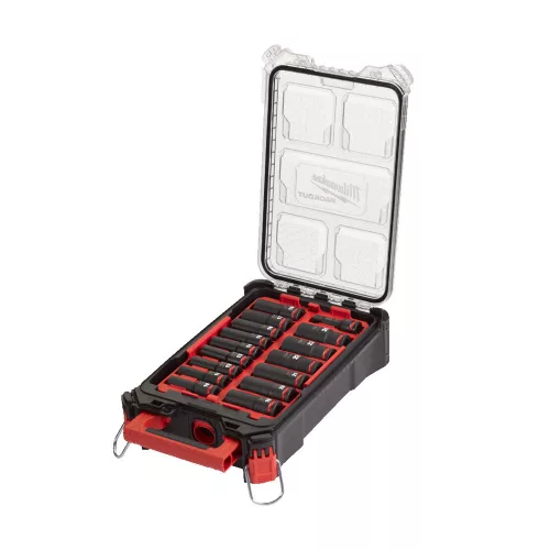 Milwaukee 1/2˝ gépi dugókulcs készlet Packout kofferben 16 részes