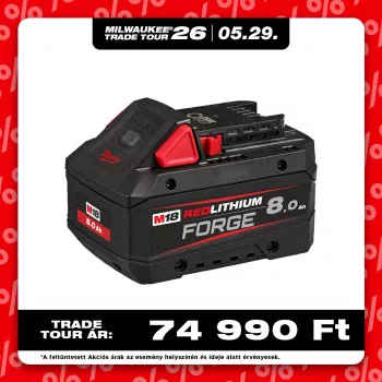 Milwaukee FORGE akkumulátor M18 FB8 18V Li-ion 8,0 Ah