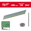 Milwaukee galvanizált 15G/34°/38mm finiselő szeg, D fejű (2500 db)