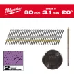 Milwaukee kerekfejű galvanizált szerekezetépítő szeg 20° 3,1x80mm SC2 1750 db/csomag
