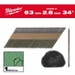 Milwaukee D-fejű fényes szerekezetépítő szeg 34° 63mm SC1 2200 db/csomag