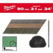 Milwaukee D-fejű fényes szerekezetépítő szeg 34° 90mm SC1 2200 db/csomag