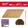 Milwaukee D-fejű sima döntött fej, galvanizált szerekezetépítő szeg 34° 90mm SC1 2200 db/csomag