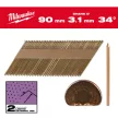 Milwaukee D-fejű galvanizált szerekezetépítő szeg 34° 90mm SC2 2200 db/csomag