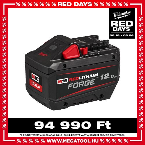 Milwaukee FORGE akkumulátor M18 FB12 18V Li-ion 12,0 Ah