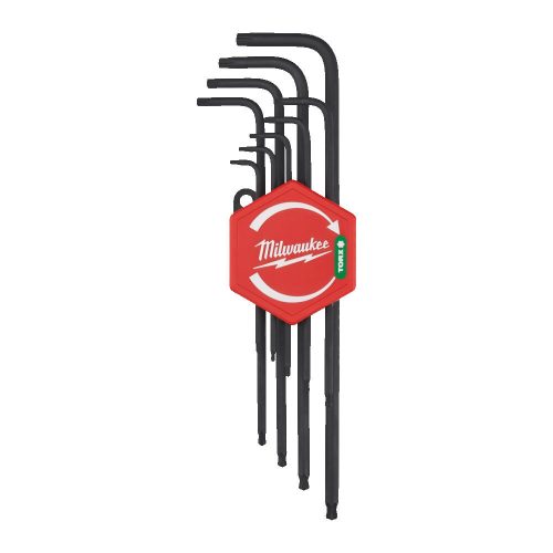 Milwaukee L-alakú torx kulcskészlet 9 részes T10-T50