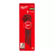 Milwaukee L-alakú torx kulcskészlet 9 részes T10-T50