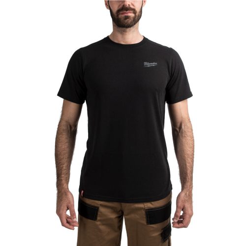 Milwaukee HTSSBL hibrid rövid ujjú fekete póló (XL)