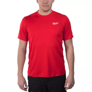 Milwaukee WWSRD rövid ujjú piros póló (XL)