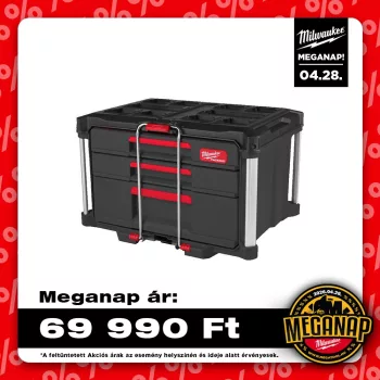 Milwaukee Packout 2+1 fiókos tároló láda