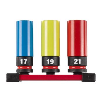   Milwaukee SHOCKWAVE IMPACT DUTY 1/2" dugókulcs készlet alufelnihez (17-19-21 mm)