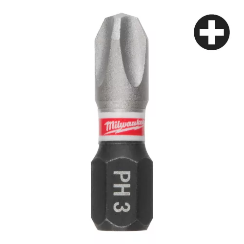 Milwaukee SHOCKWAVE IMPACT DUTY bithegy PH3 25 mm - 3 db/cs