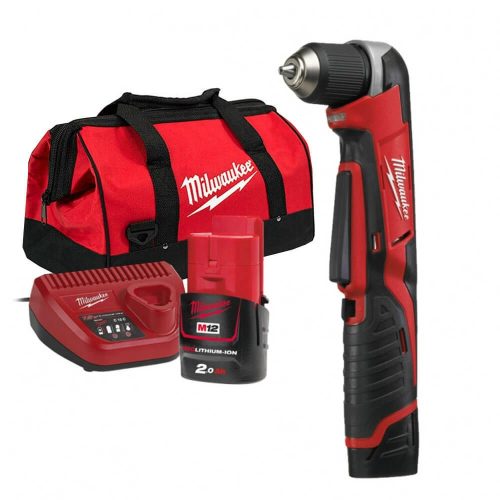 Milwaukee akkus sarokfúró-csavarozó C12 RAD-202B 12V 2x2,0Ah