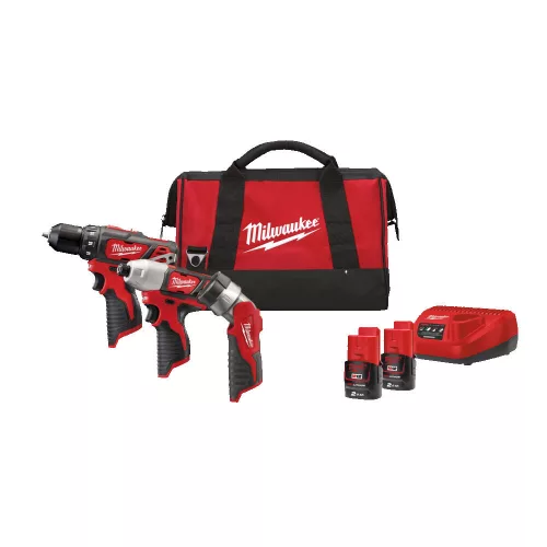 Milwaukee akkus gépszett M12 BPP3A-202B 12V 2x2,0Ah