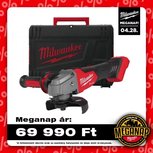 Milwaukee | akkus sarokcsiszoló M18 FSAG125X-0X 18V alapgép 125mm