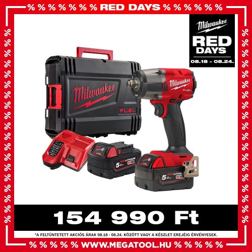 Milwaukee akkus ütvecsavarozó M18 FMTIW2F12-502X 18V 2x5,0Ah