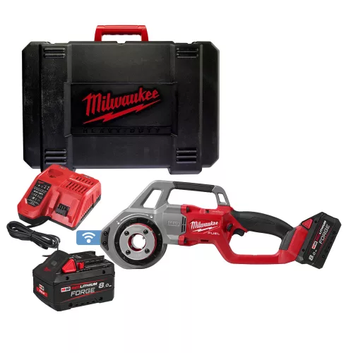 Milwaukee 1 1” akkus csőmenetvágó M18 FUEL M18 FPT114-802CA 2x8,0 Ah, szerszámkofferben